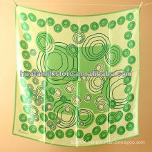 2014 new products fashion silk green dot ladies scarves